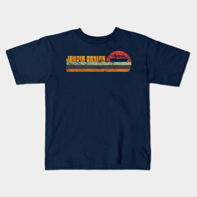 Jungle Cruise 1970's surf shirt T-Shirt (Distressed) Kids T-Shirt by The Skipper Store